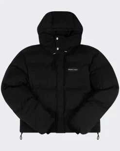 Heren Hooded Puffer Jacket Zwart