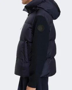 Heren Hybridge Grove Knit Hood Blauw