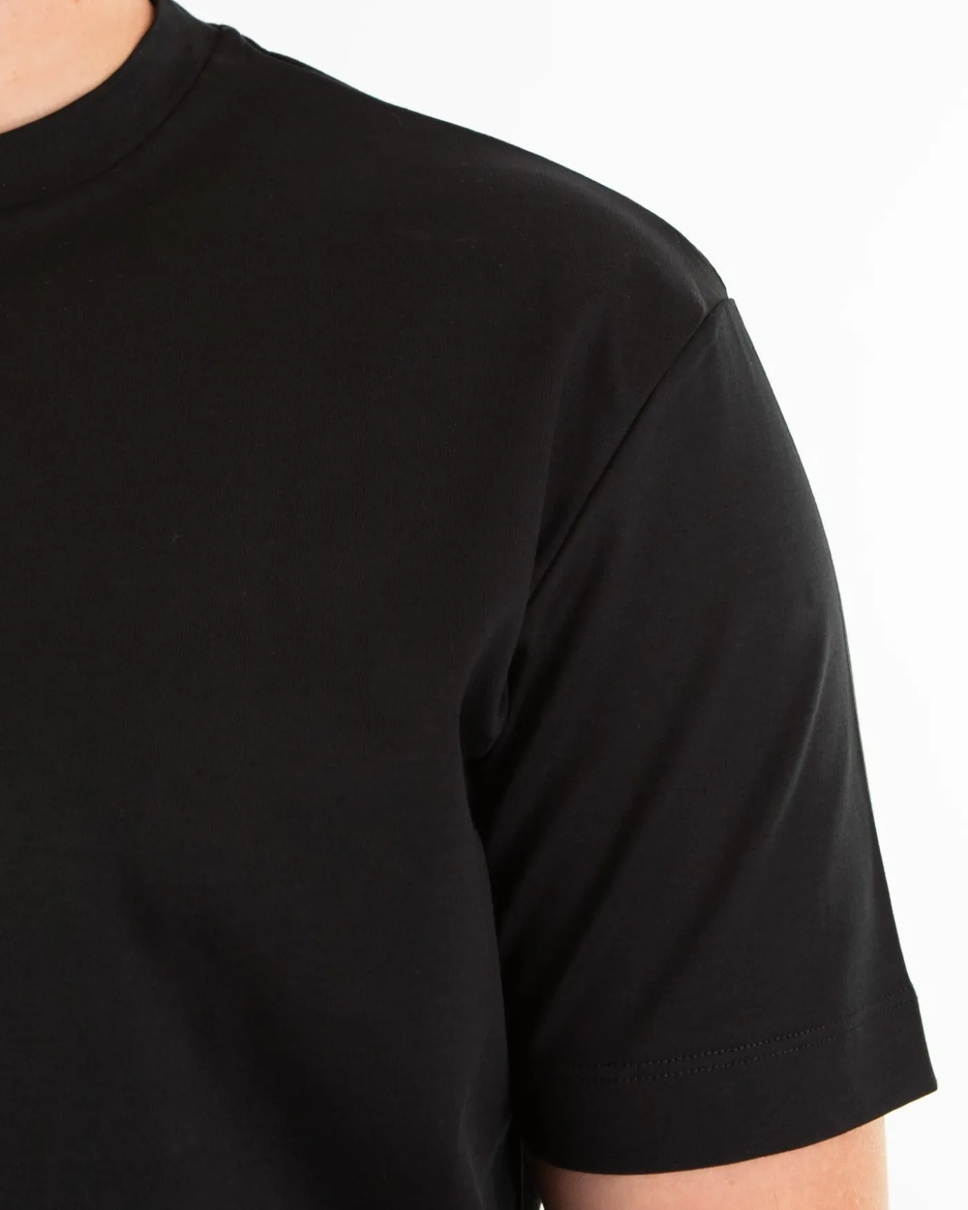Heren Interlock Supima T-Shirt Zwart