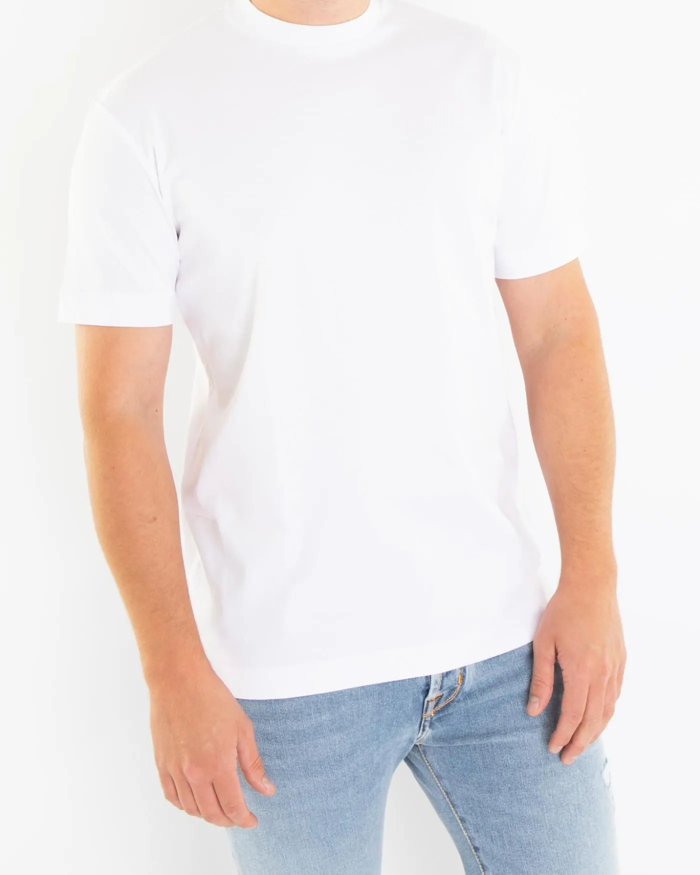 Heren Interlock Supima T-Shirt Wit