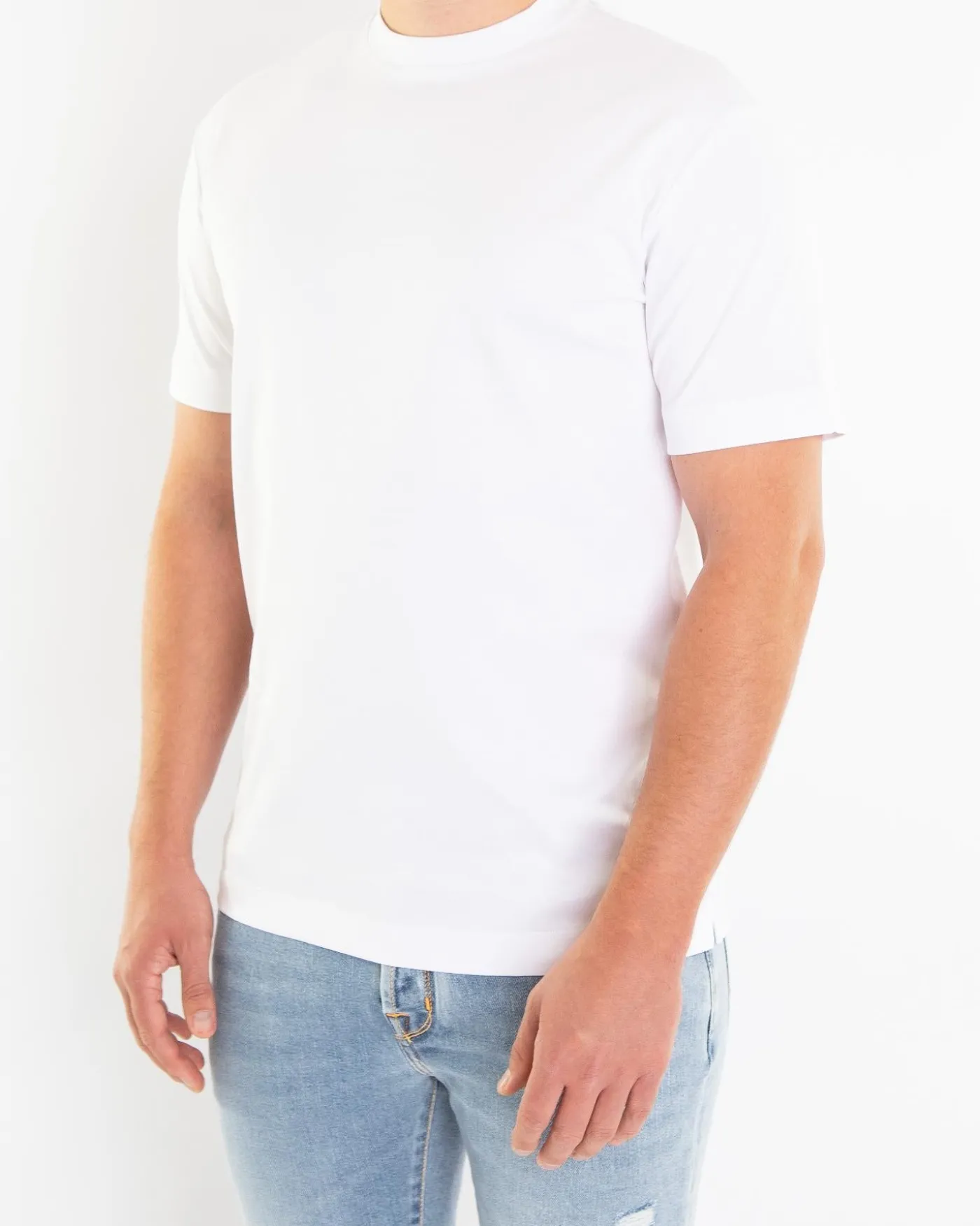 Heren Interlock Supima T-Shirt Wit