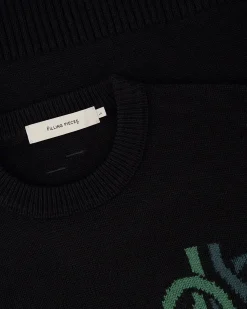 Heren Knit Sweater Knot Zwart