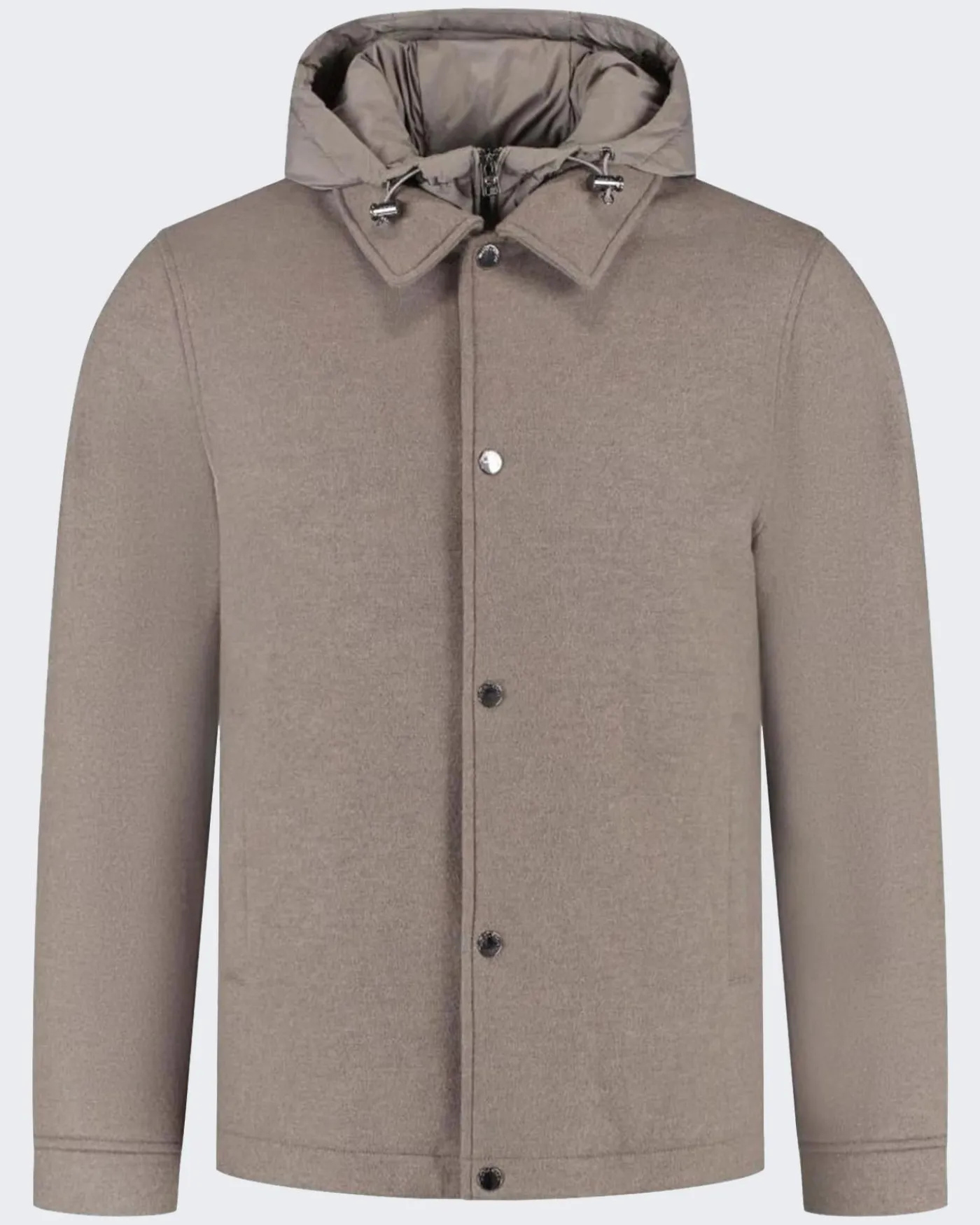 Heren Knitted Wool Jacket Bruin