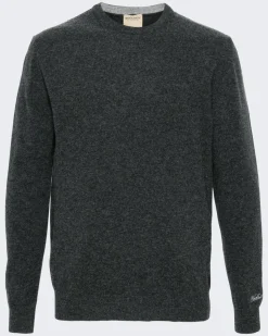 Heren Lambswool Crewneck Grijs
