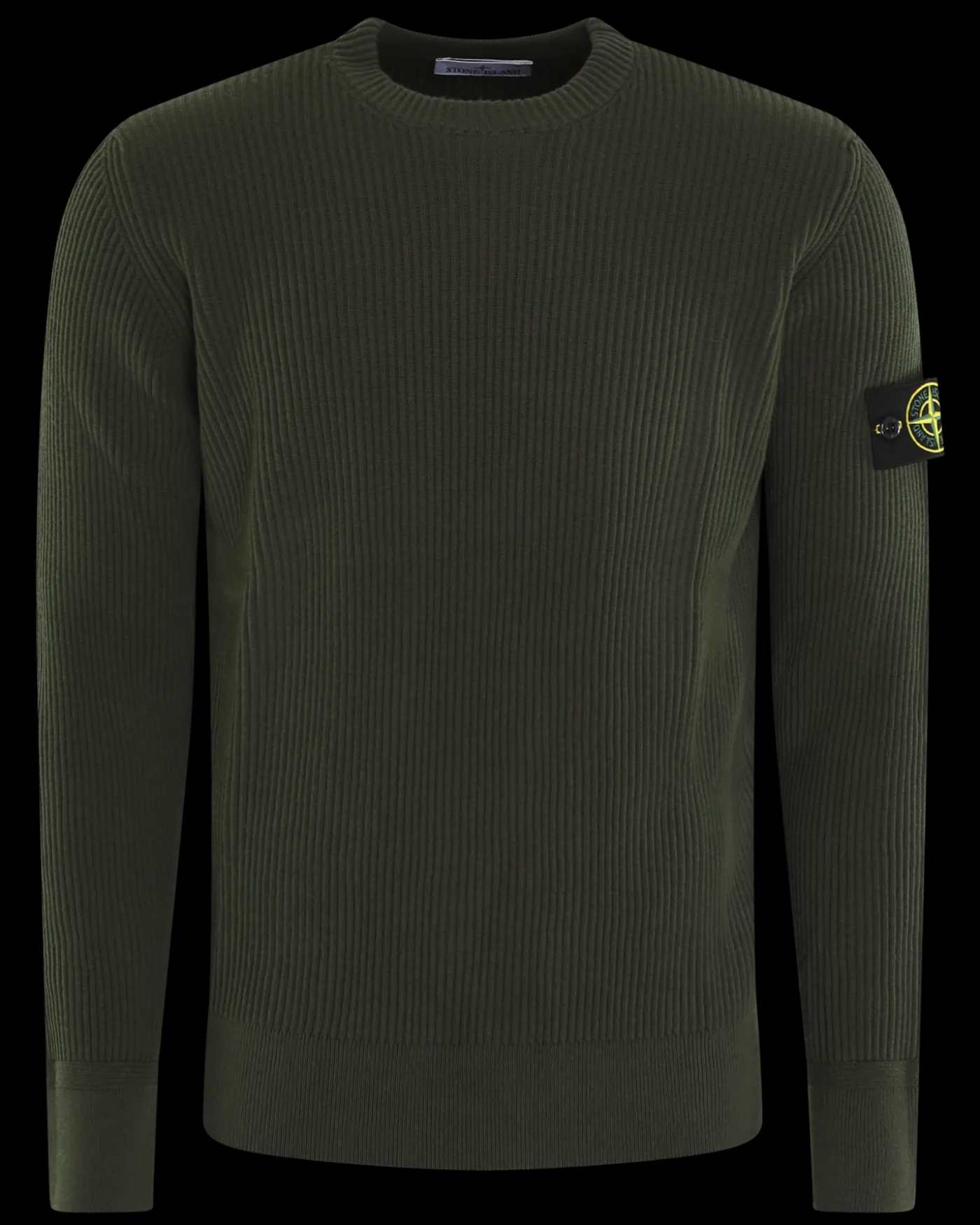 Heren Logo Patch Knitted Groen
