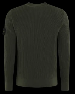 Heren Logo Patch Knitted Groen