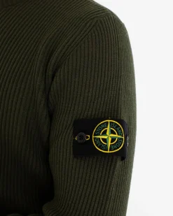 Heren Logo Patch Knitted Groen