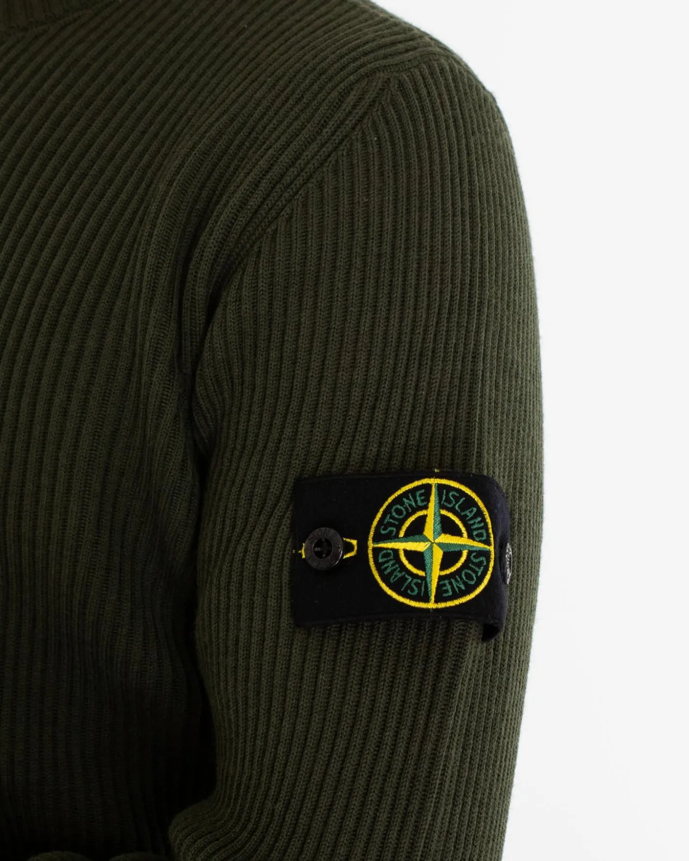 Heren Logo Patch Knitted Groen