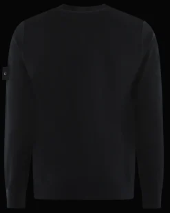 Heren Logo Patch Sweater Wool Blauw