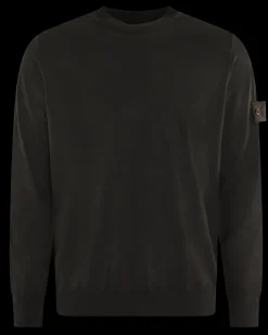 Heren Logo Patch Sweater Wool Bruin