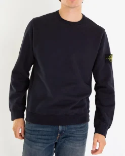 Heren Logo-patch Sweater Blauw