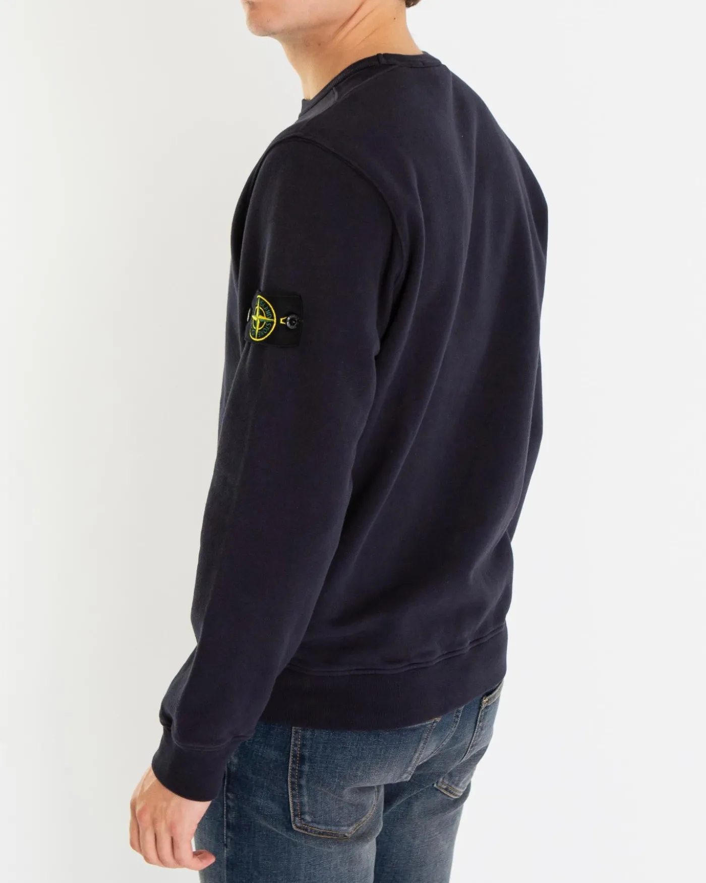 Heren Logo-patch Sweater Blauw