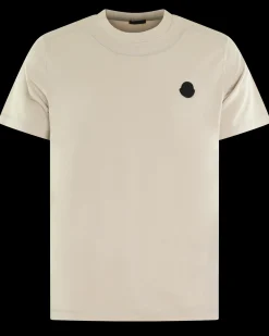 Heren Logopatch T-Shirt Beige