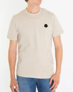 Heren Logopatch T-Shirt Beige