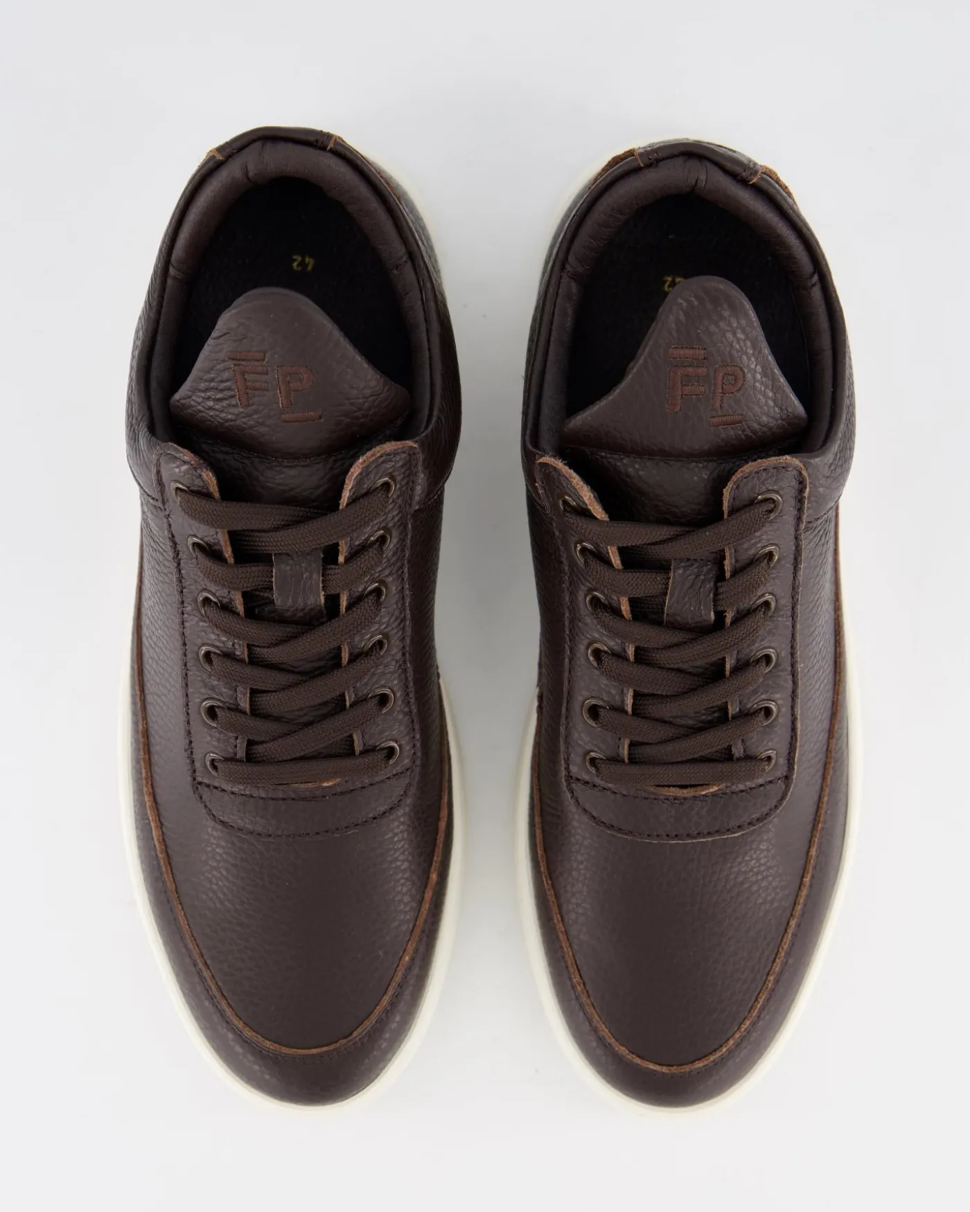 Heren Low Top Grain Sneaker Bruin