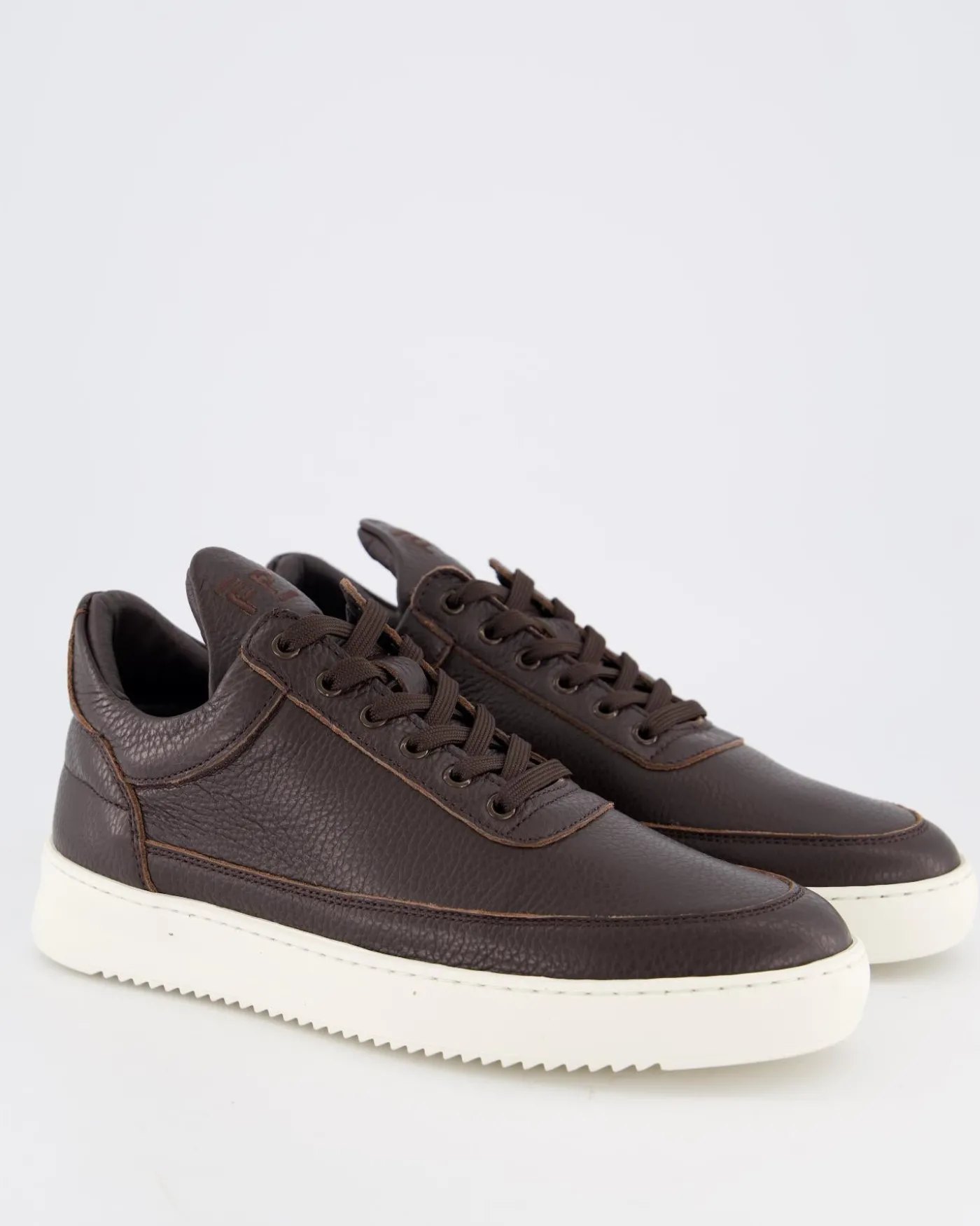 Heren Low Top Grain Sneaker Bruin