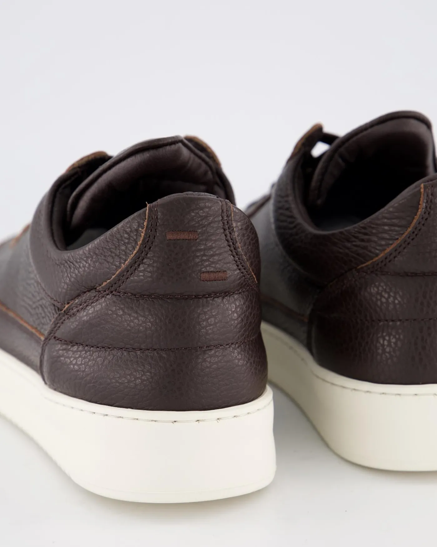 Heren Low Top Grain Sneaker Bruin