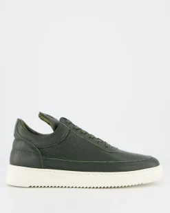 Heren Low Top Grain Sneaker Groen