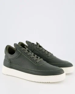 Heren Low Top Grain Sneaker Groen