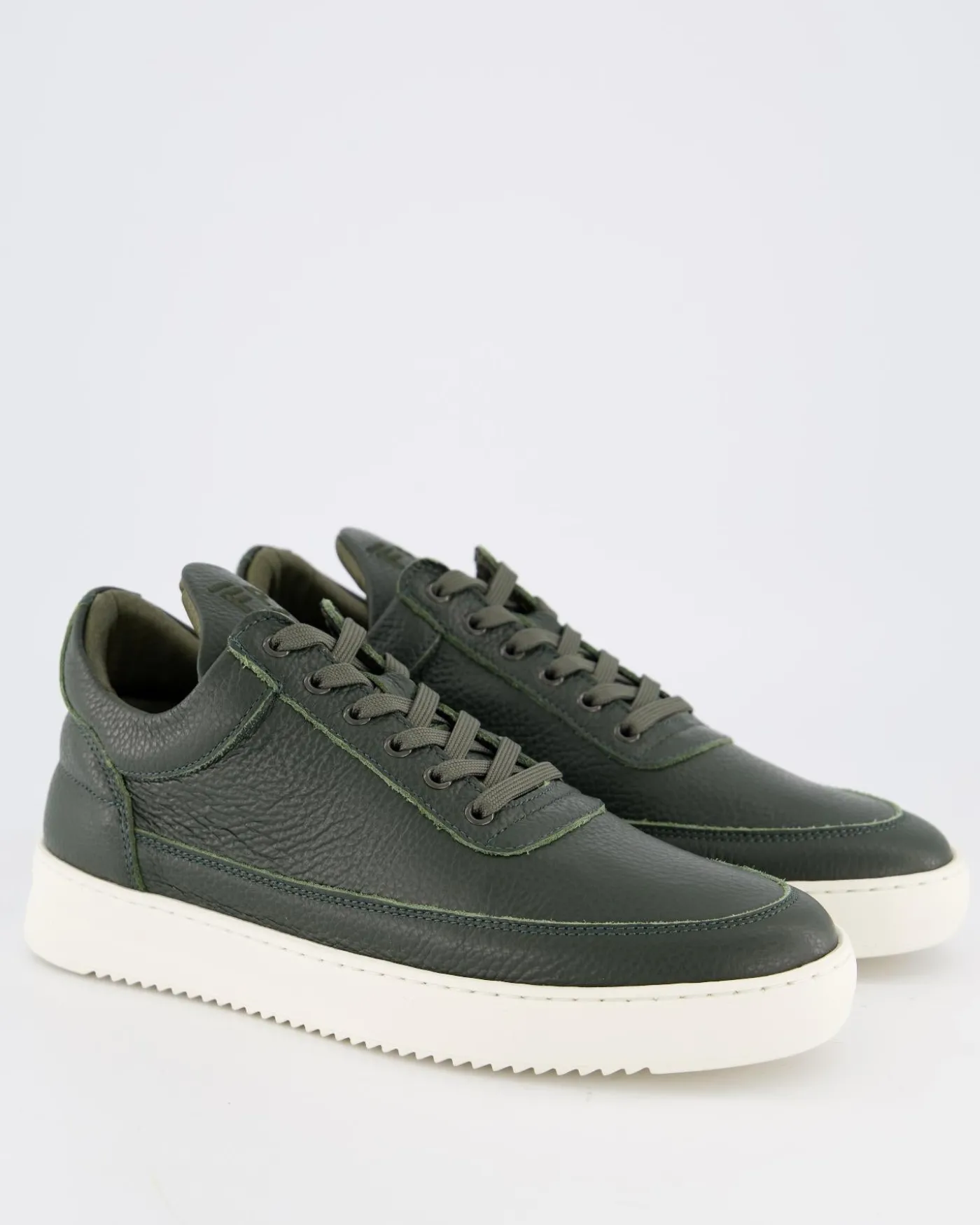 Heren Low Top Grain Sneaker Groen