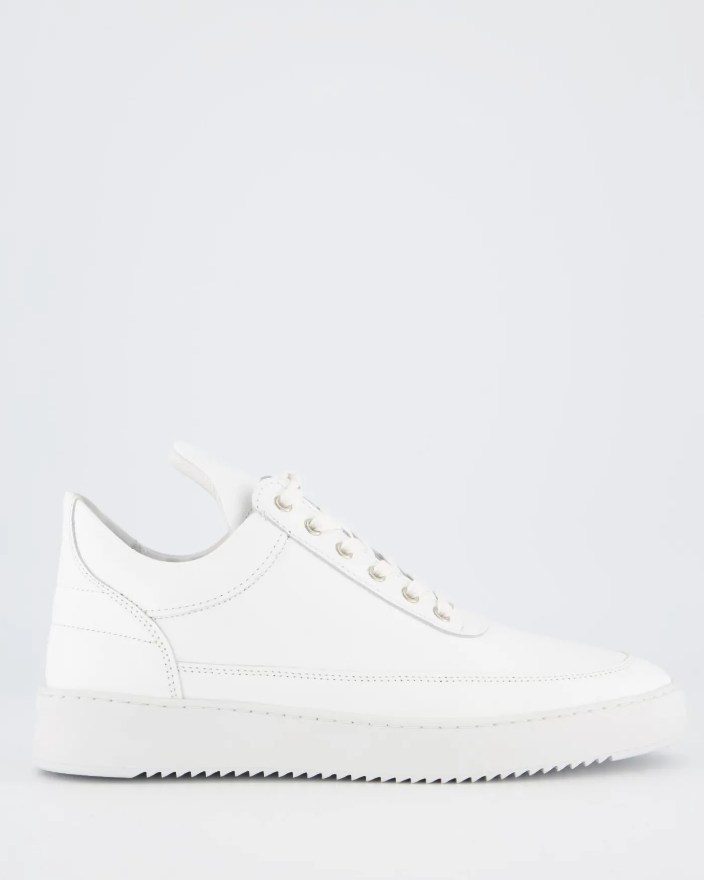 Heren Low Top Ripple Leer Wit