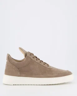 Heren Low Top Suede Sneaker Bruin