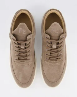 Heren Low Top Suede Sneaker Bruin