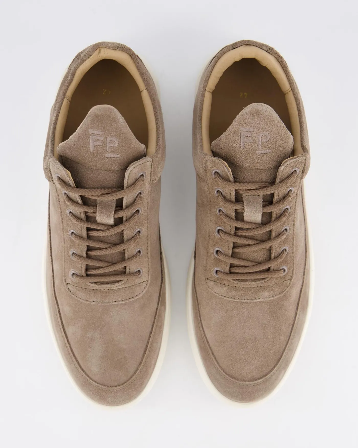 Heren Low Top Suede Sneaker Bruin