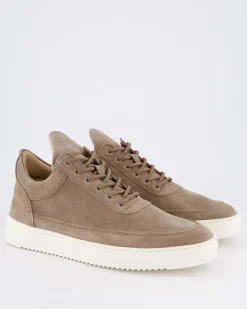 Heren Low Top Suede Sneaker Bruin