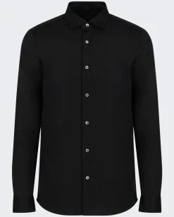 Heren Lyocell Jersey Shirt Zwart