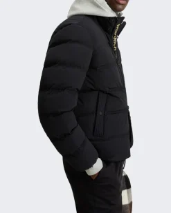 Heren Matt Stretch Puffer Jack Zwart