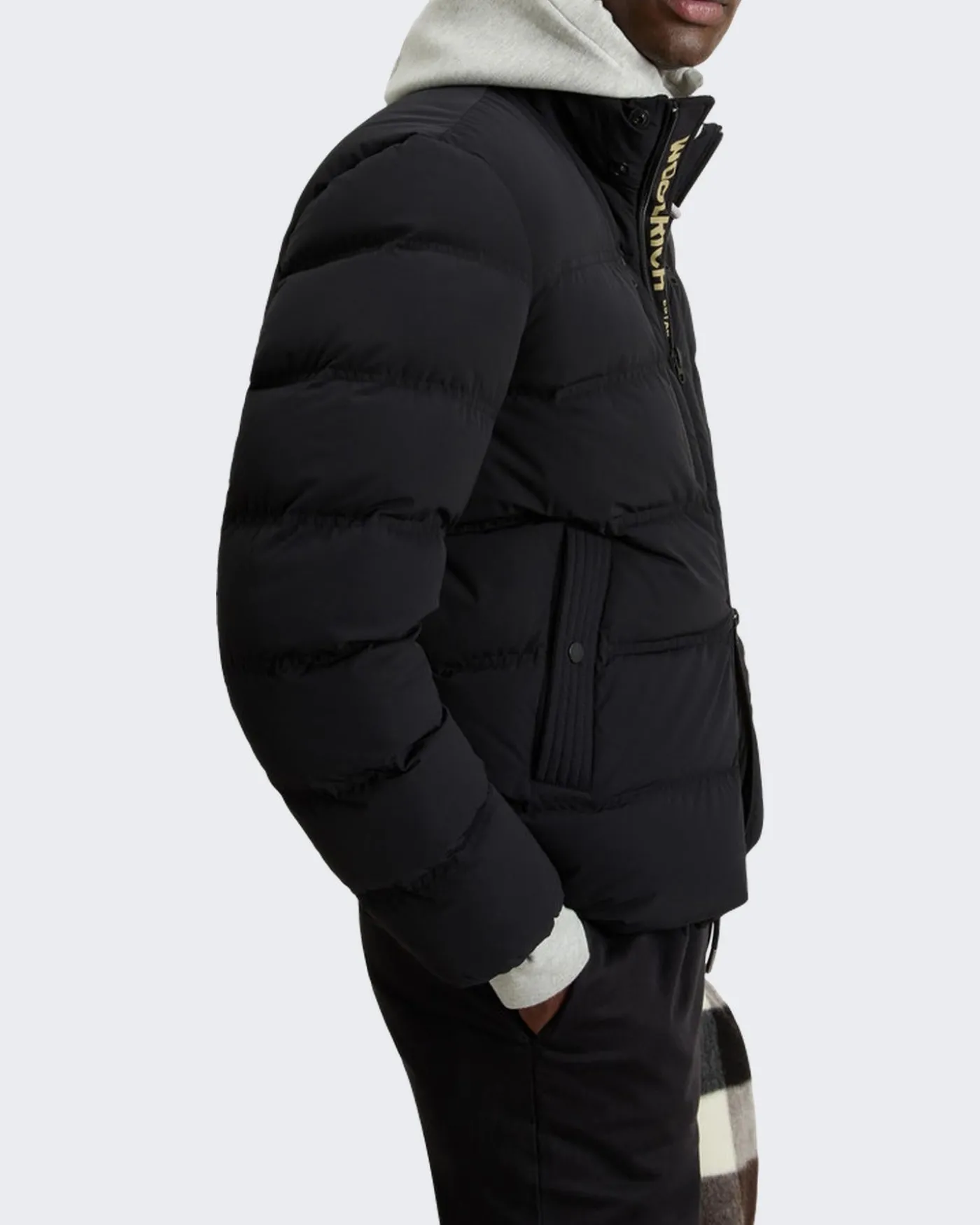 Heren Matt Stretch Puffer Jack Zwart