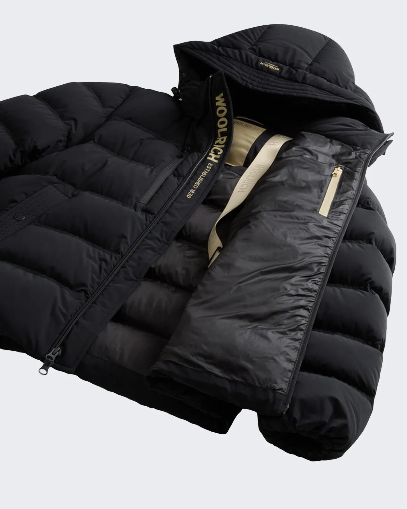 Heren Matt Stretch Puffer Jack Zwart