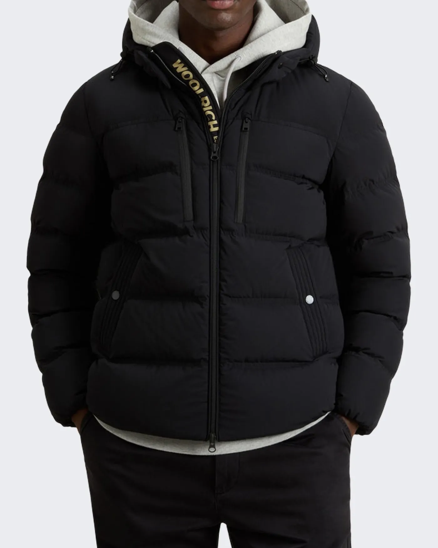 Heren Matt Stretch Puffer Jack Zwart