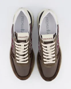 Heren Mick Sneaker Bruin/Rood
