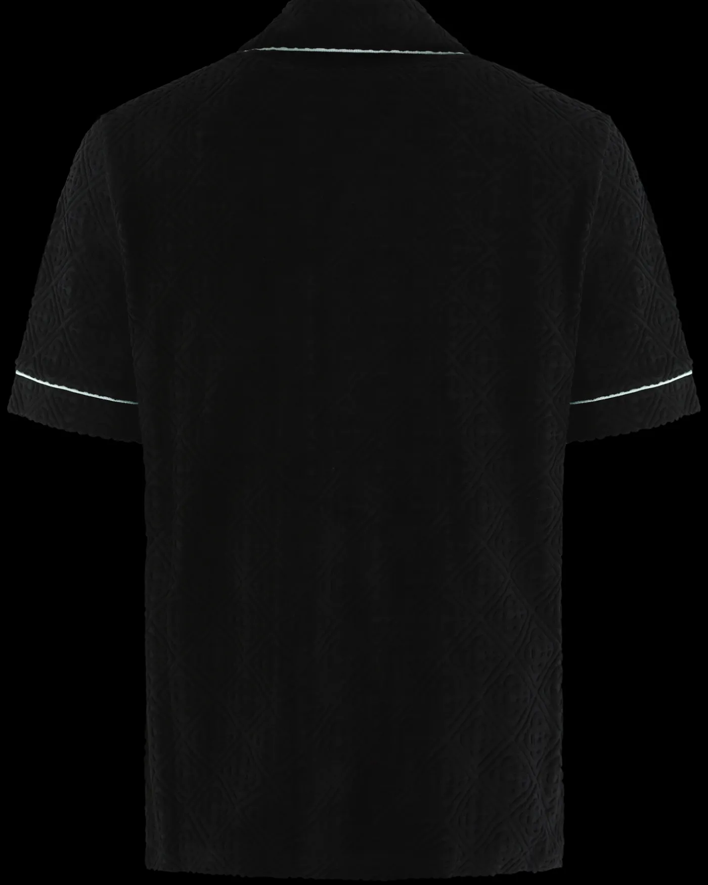 Heren Monogram Towelling Shirt Zwart
