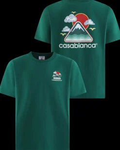Heren Montagne Ondulée T-Shirt Groen