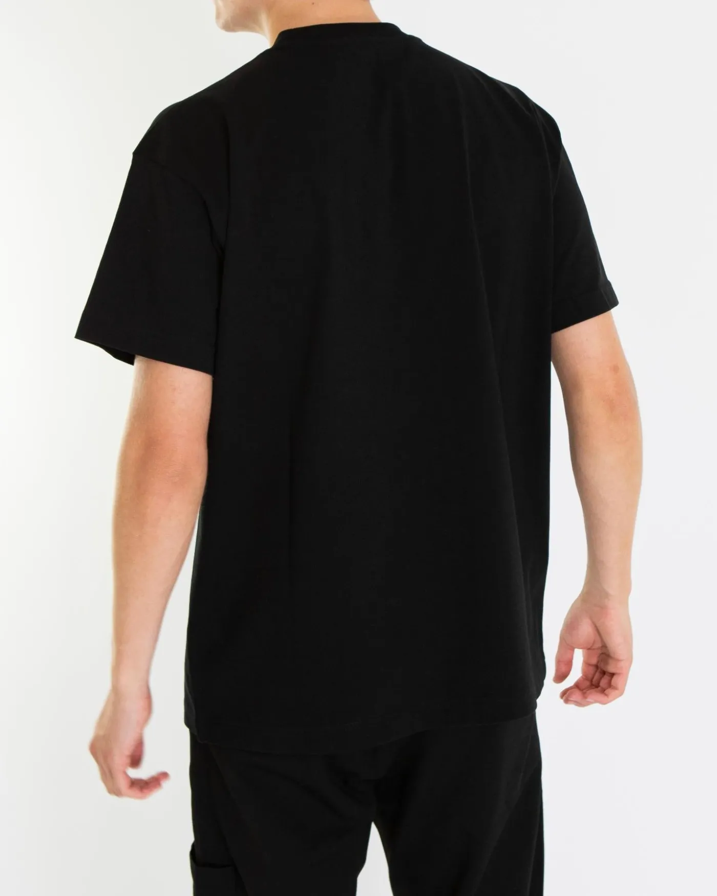 Heren Organic Flower T-Shirt Zwart