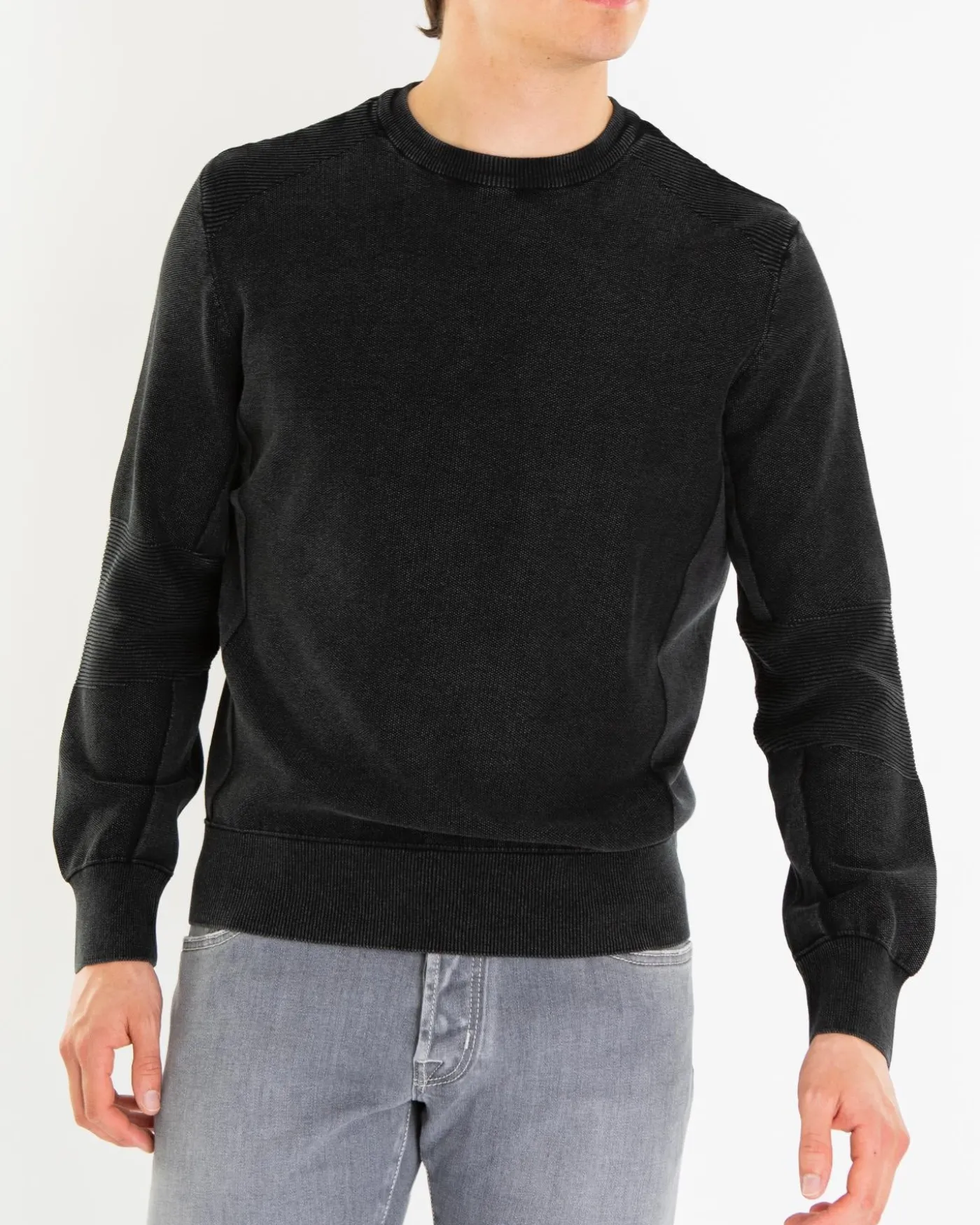 Heren Overal Crew Neck Zwart