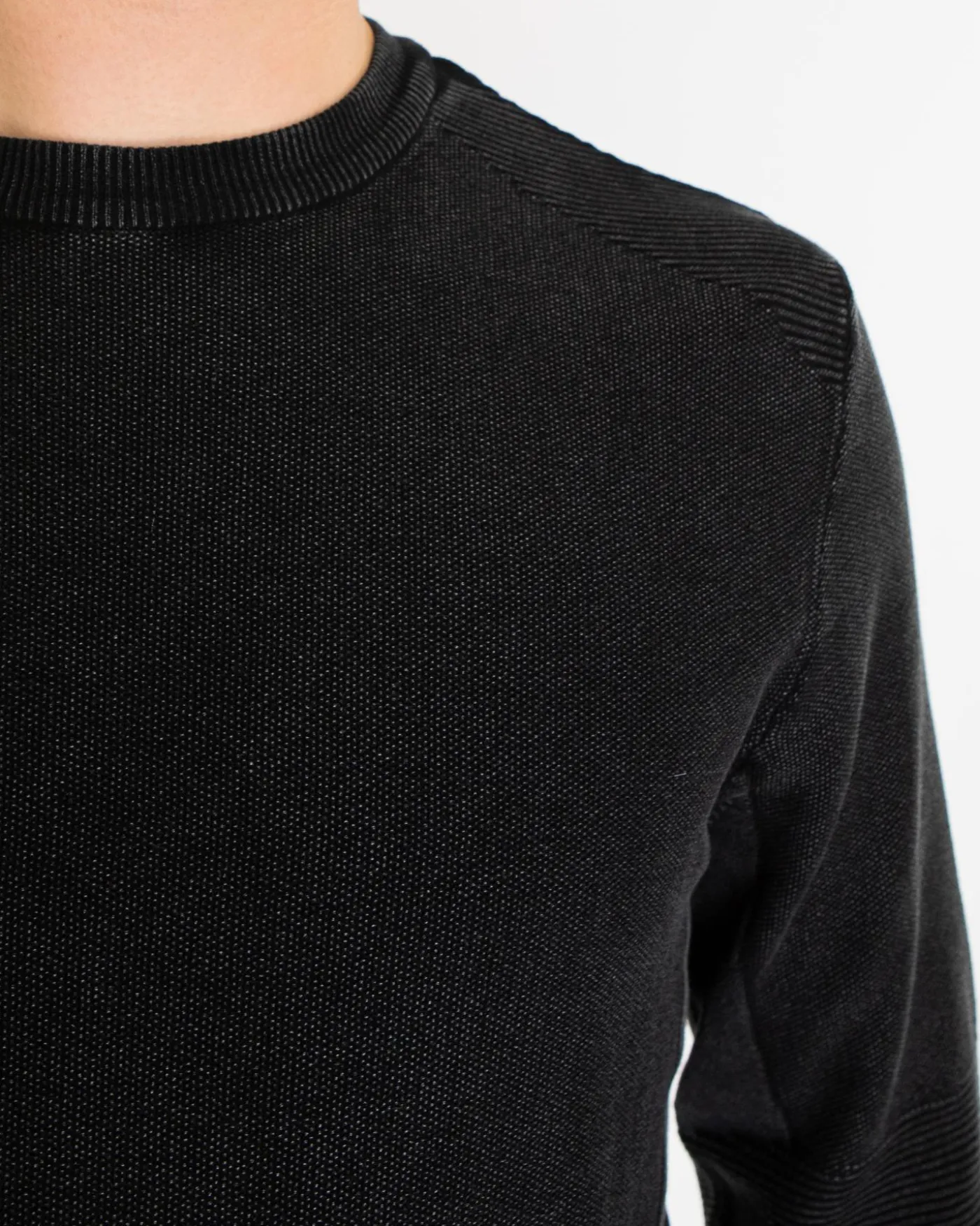 Heren Overal Crew Neck Zwart