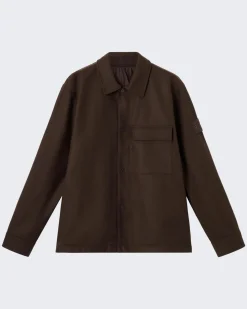 Heren Overshirt Chest Pocket Bruin