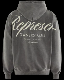 Heren Owners Script Hoodie Grijs