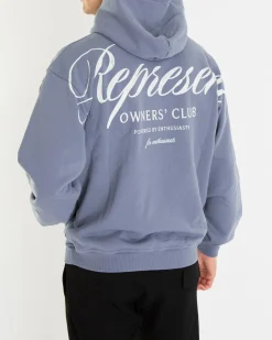 Heren Owners Script Hoodie Blauw