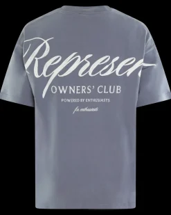 Heren Owners Script T-Shirt Blauw