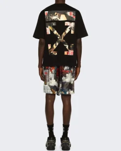 Heren Paint Arrow Skate Shirt Zwart