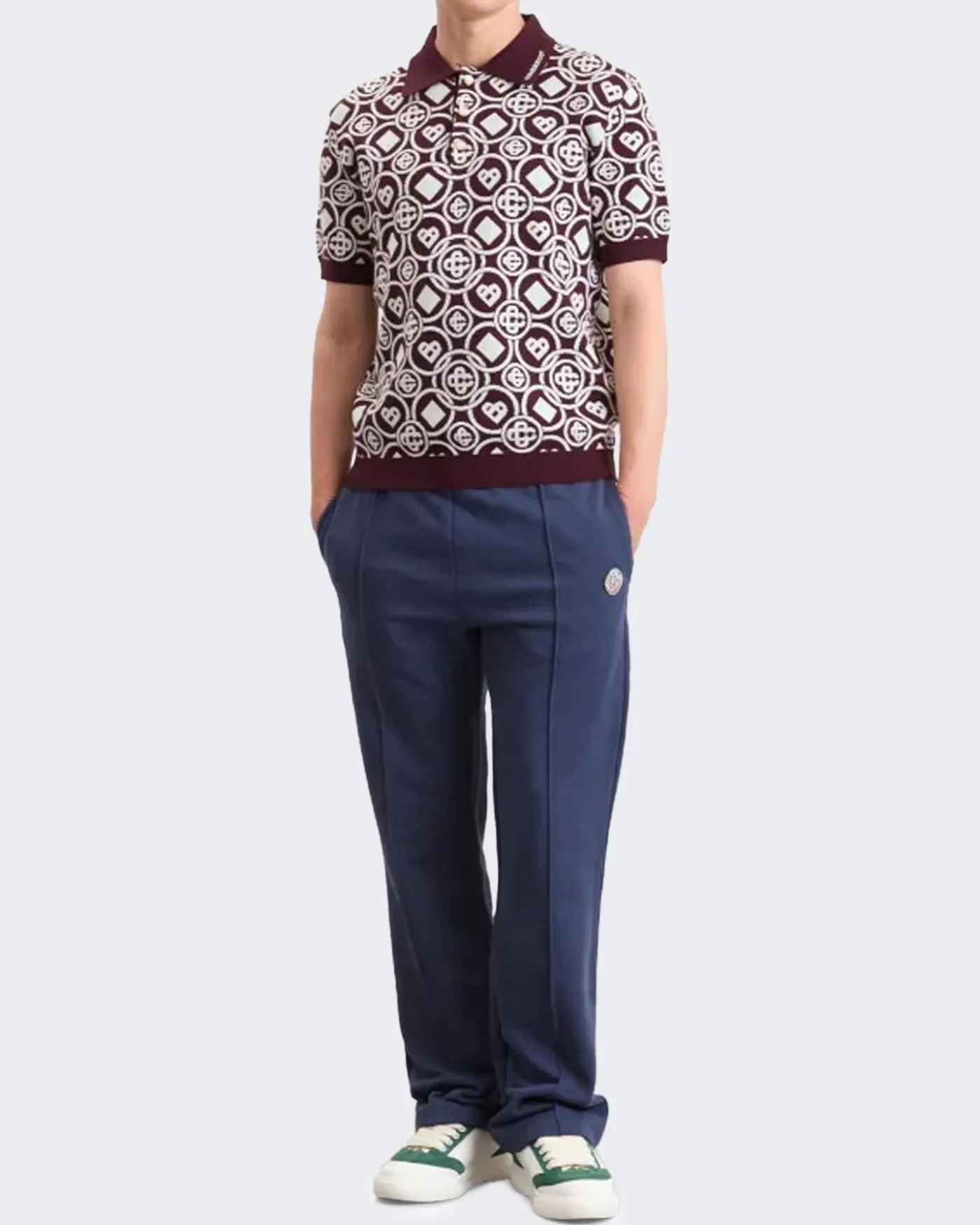 Heren Patch Open Hem Jogging Blauw