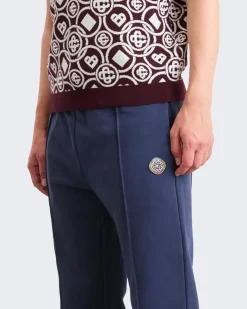 Heren Patch Open Hem Jogging Blauw