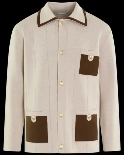 Heren Poches Cardigan Beige