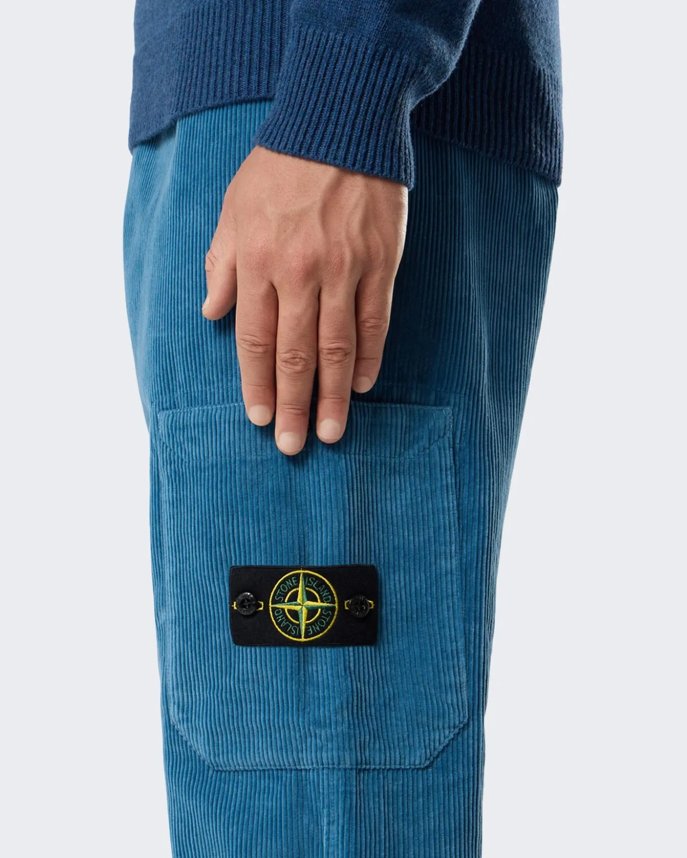 Heren Pocket Trousers Blauw