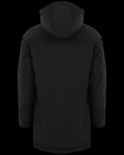Heren Polar Hoge Kraag Parka Zwart